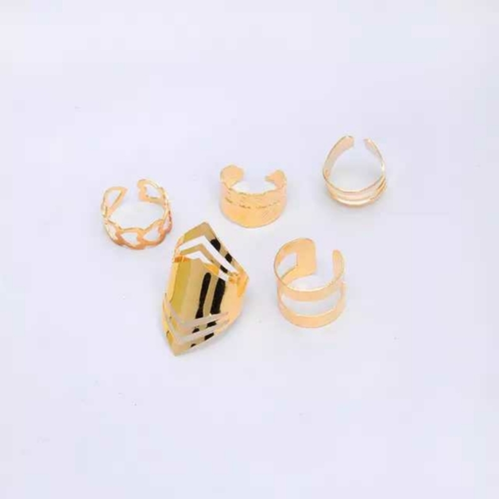 5 Stackable Gold Rings - Picture 4 of 6